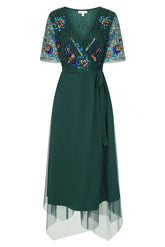 Paula Green Embellished Midi Dress